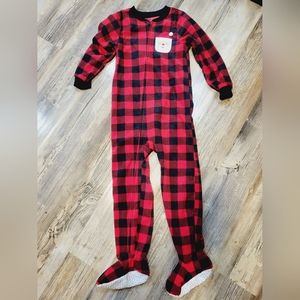 Kids size 6 Santa pajamas one piece